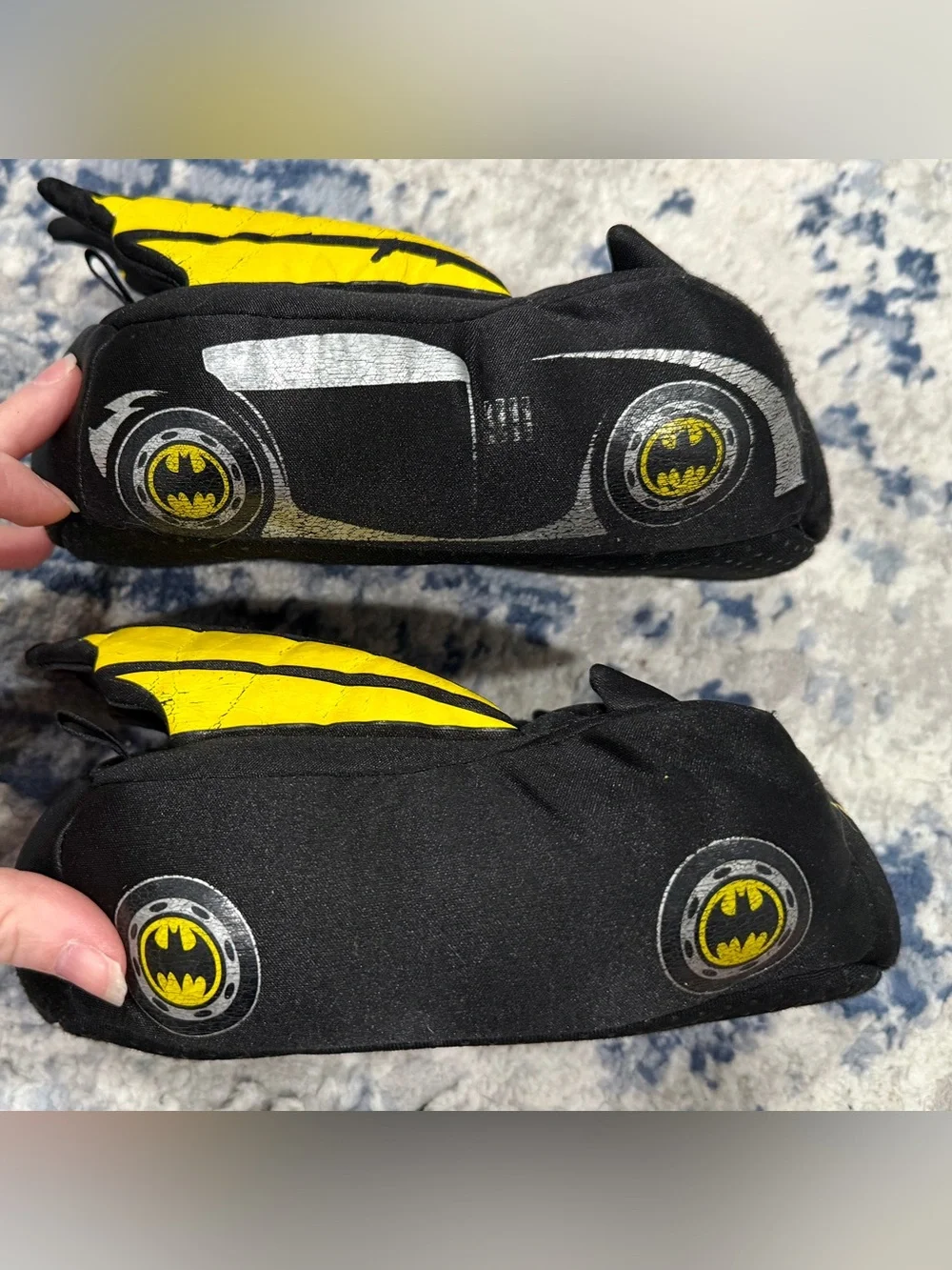 Batman Black and Yellow Kids Footie Booties
